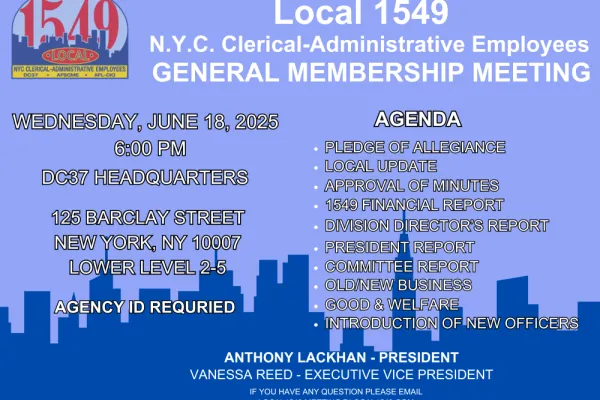General Membership Meeting 6-18-25