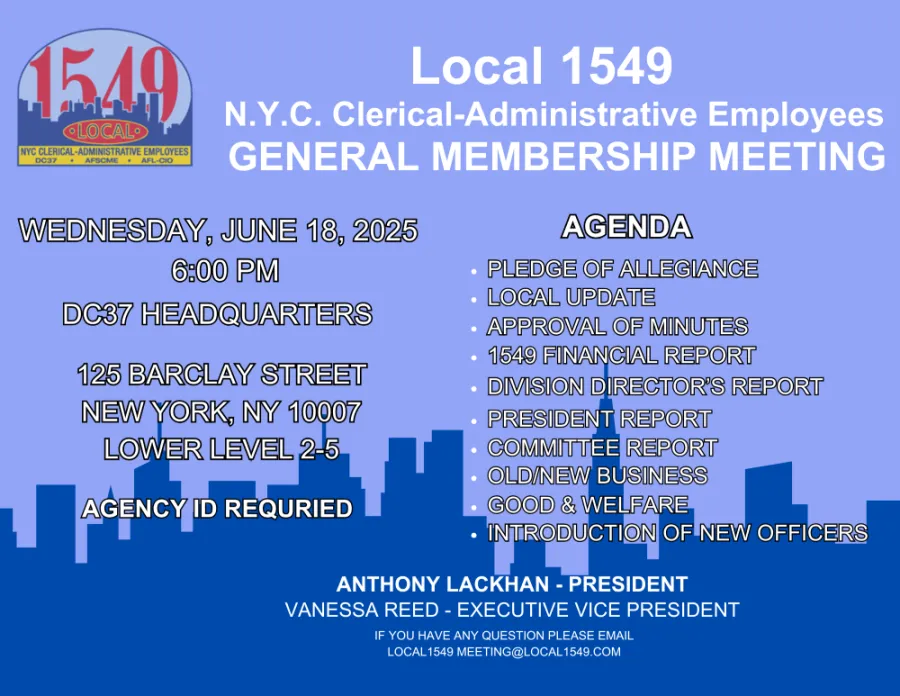 General Membership Meeting 6-18-25