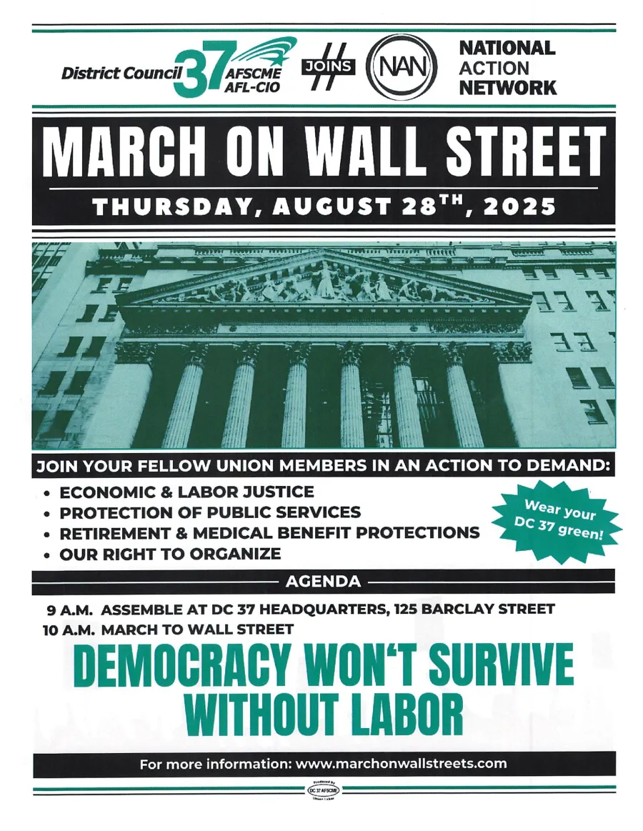 front page march on wall street