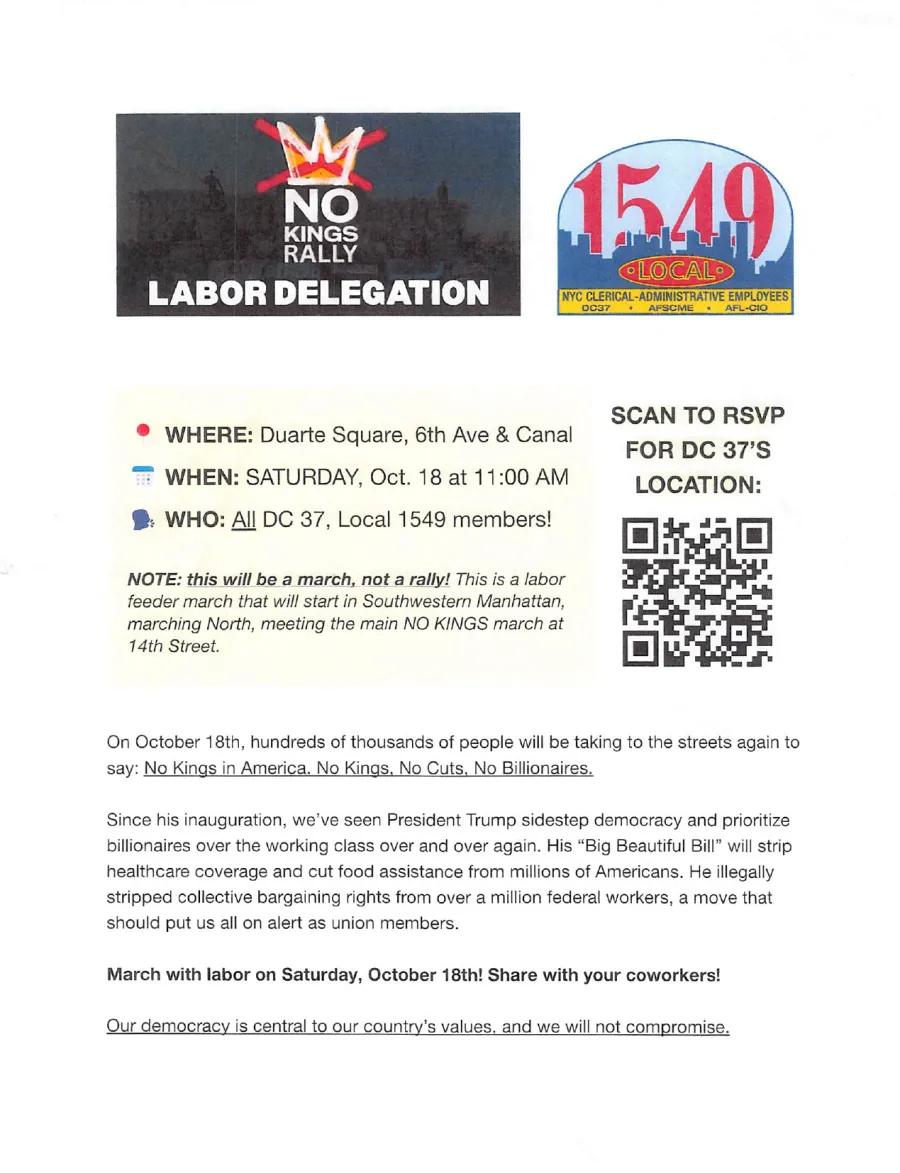No Kings March - October 18, 2025