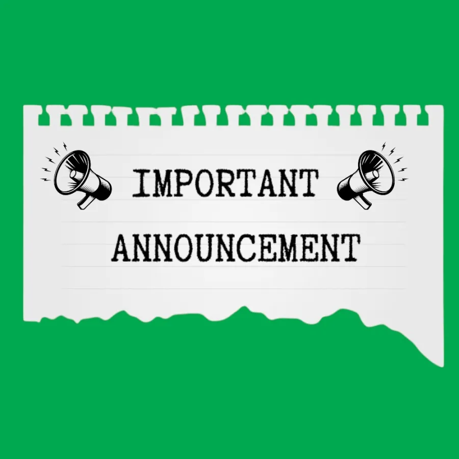 IMPORTANT ANNOUNCMENT GRAPHIC
