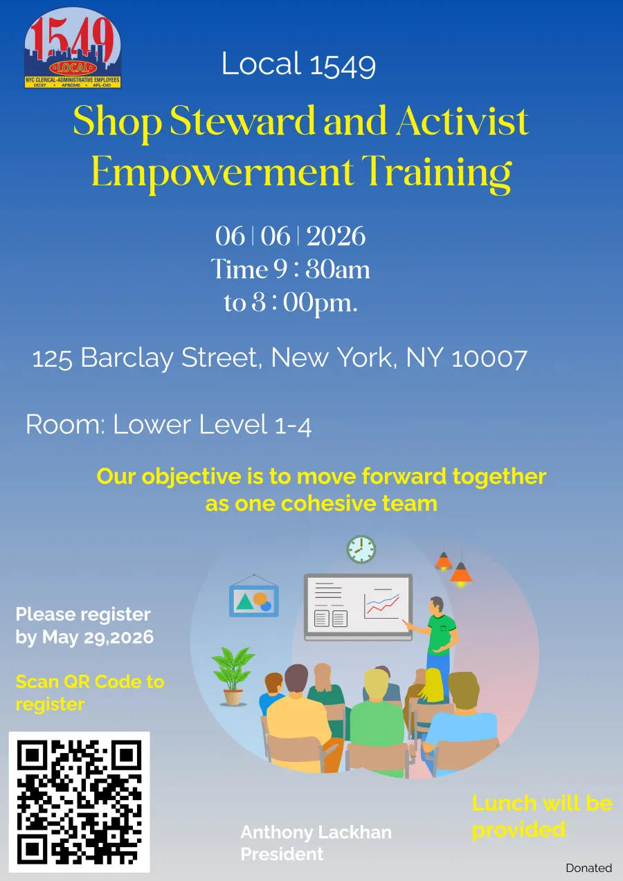 shop steward empowerment training 2026